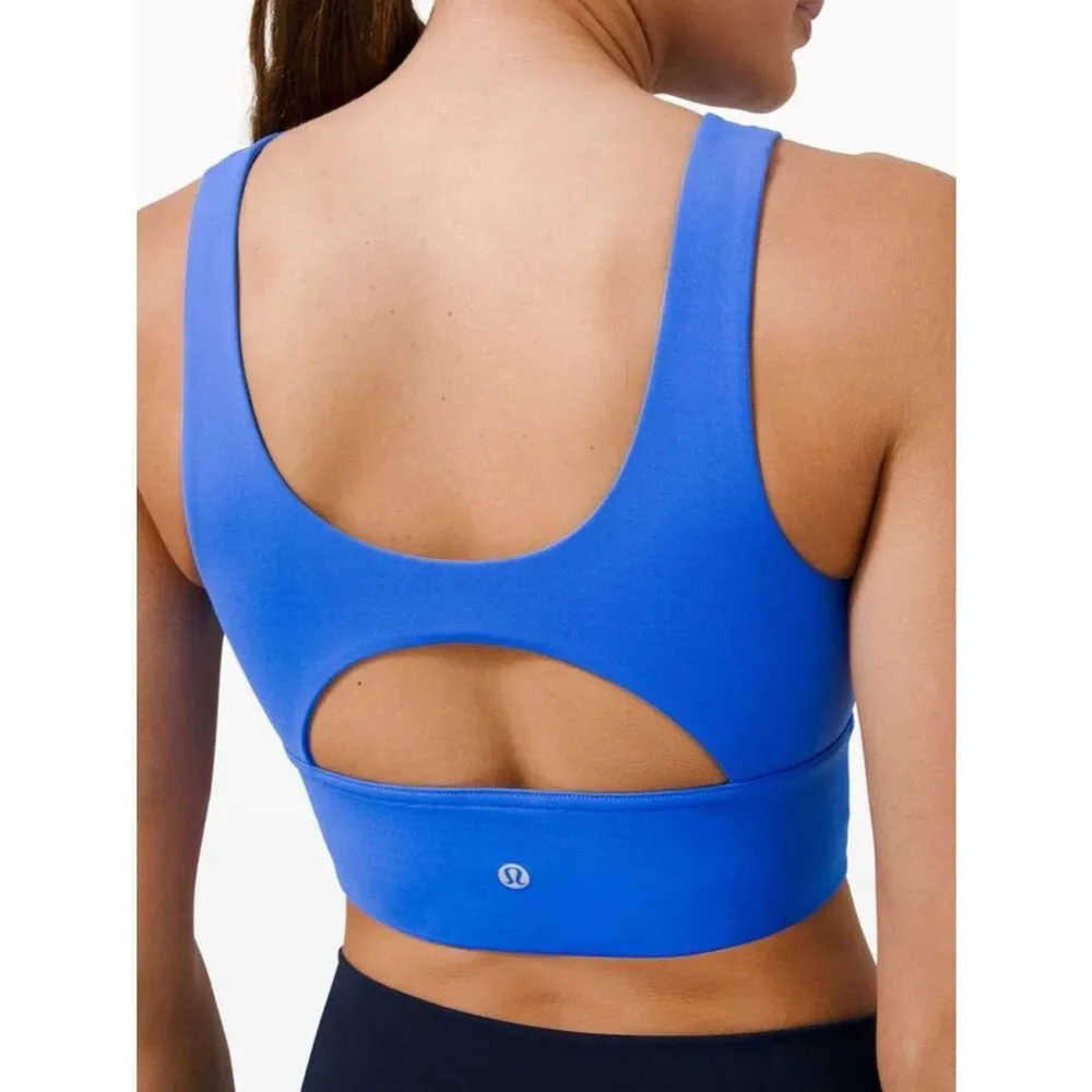 LULULEMON Stronger As One Long Line Bra *Medium Support, C/D Cup Wild Bluebell 8